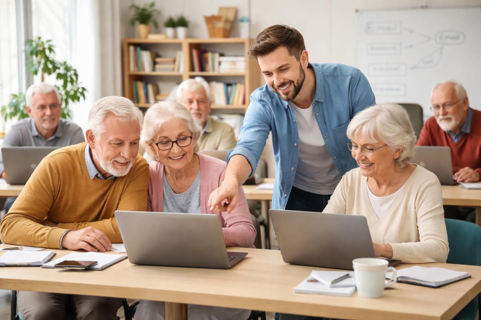 découvrez notre formation informatique dédiée aux seniors, conçue pour accompagner les personnes âgées dans la maîtrise des outils numériques en toute confiance et à leur rythme.