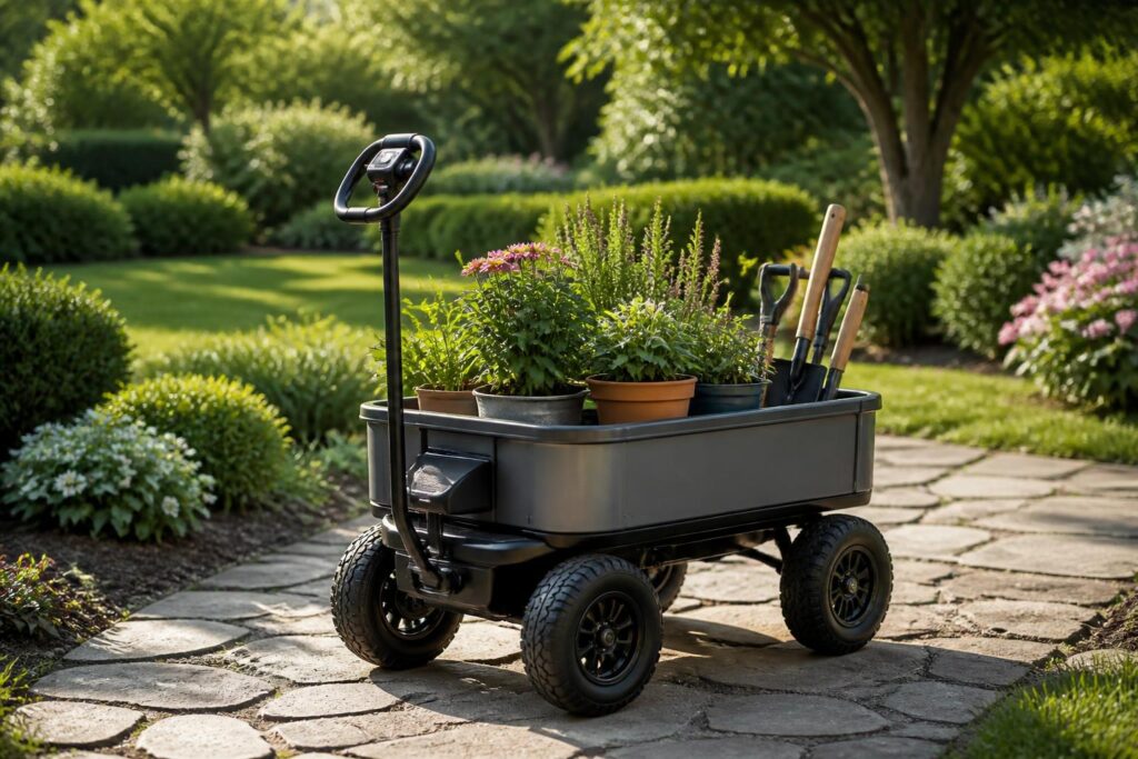 découvrez les avantages d'un petit chariot électrique pour faciliter vos travaux de jardinage : gain de temps, réduction d'effort et meilleure efficacité.