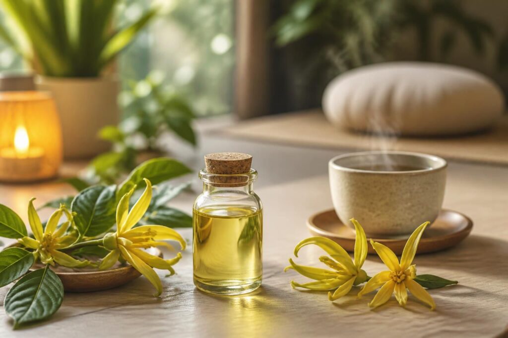 découvrez les bienfaits de l'huile essentielle d'ylang ylang pour apaiser le corps et l'esprit, favoriser la détente et améliorer le bien-être au quotidien.