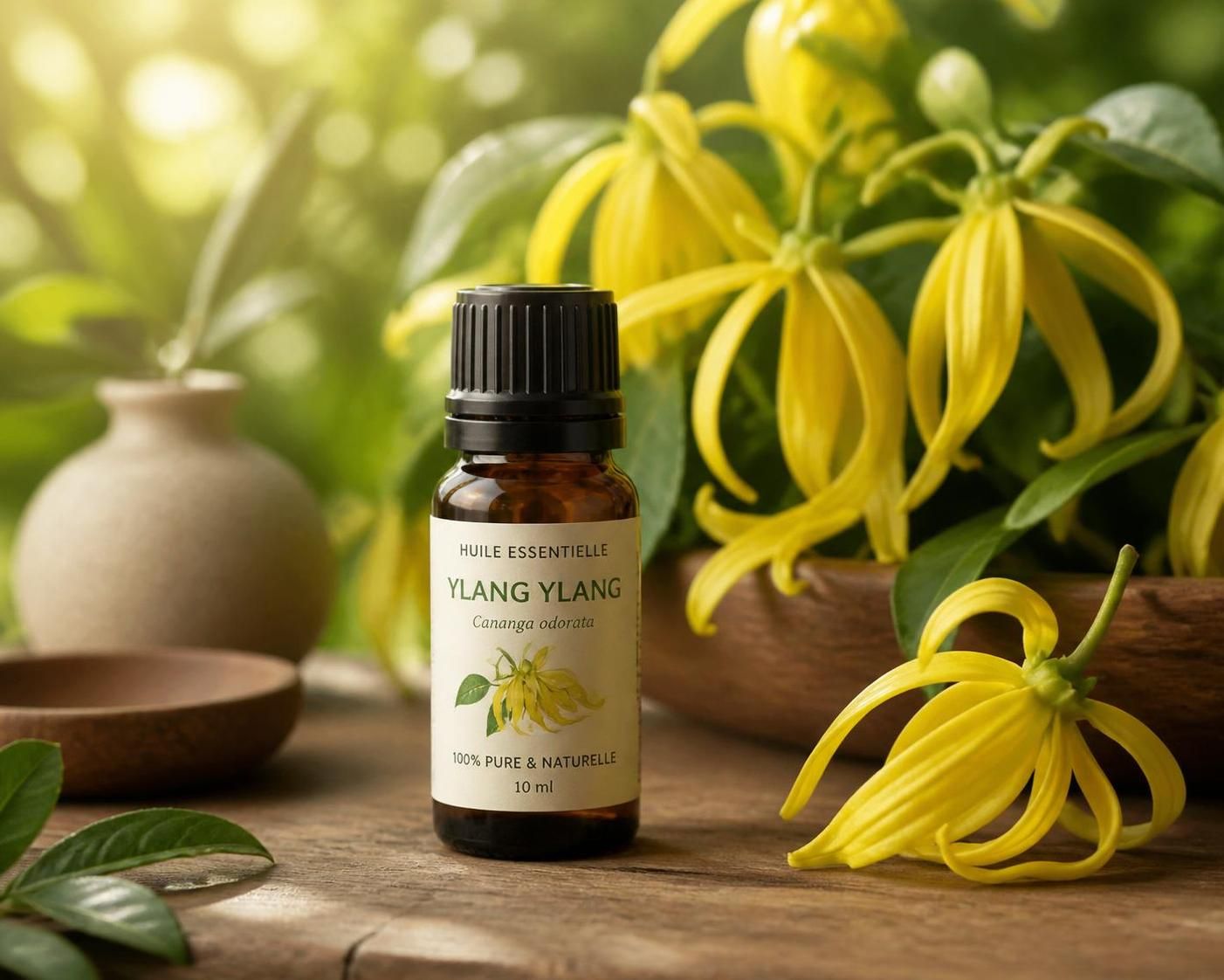 découvrez les bienfaits de l'huile essentielle d'ylang ylang pour apaiser le corps et l'esprit, réduire le stress et favoriser la relaxation naturelle.