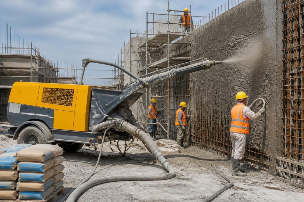 découvrez le fonctionnement de la machine à béton projeté et ses principales applications dans les travaux de construction et de rénovation pour un bétonnage efficace et précis.
