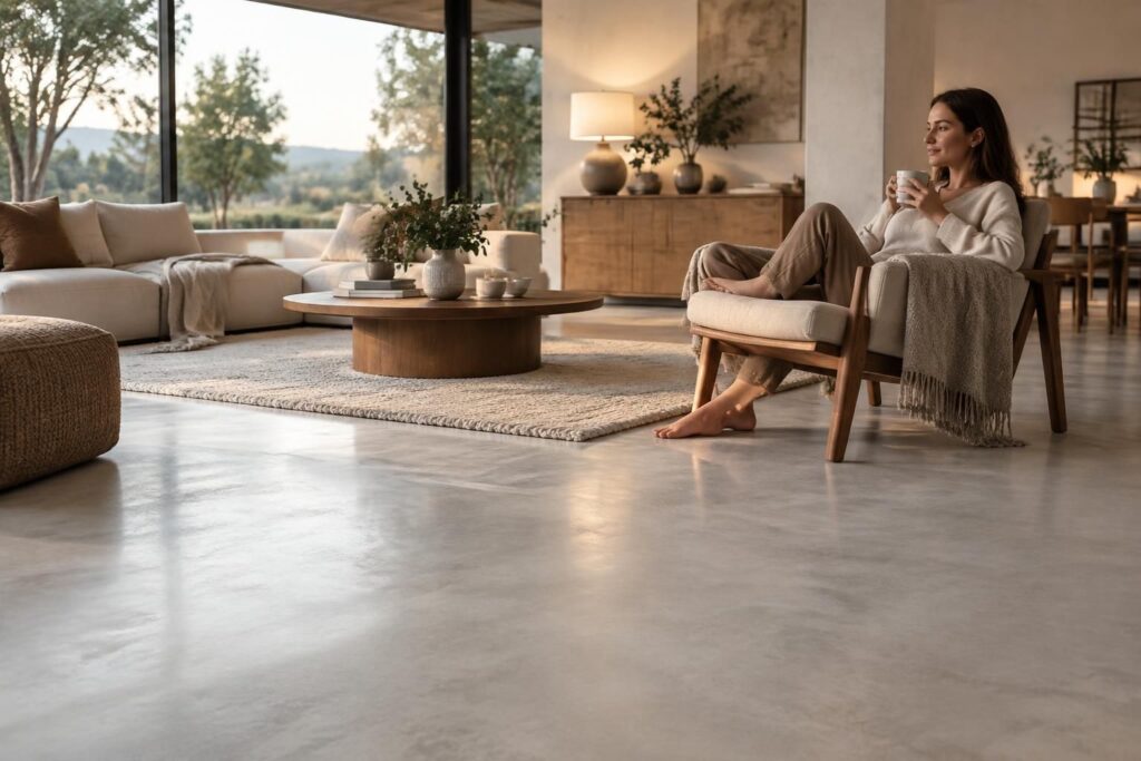découvrez comment associer béton ciré et sol chauffant pour profiter d’un intérieur élégant, d’une chaleur douce et d’un confort thermique optimal.